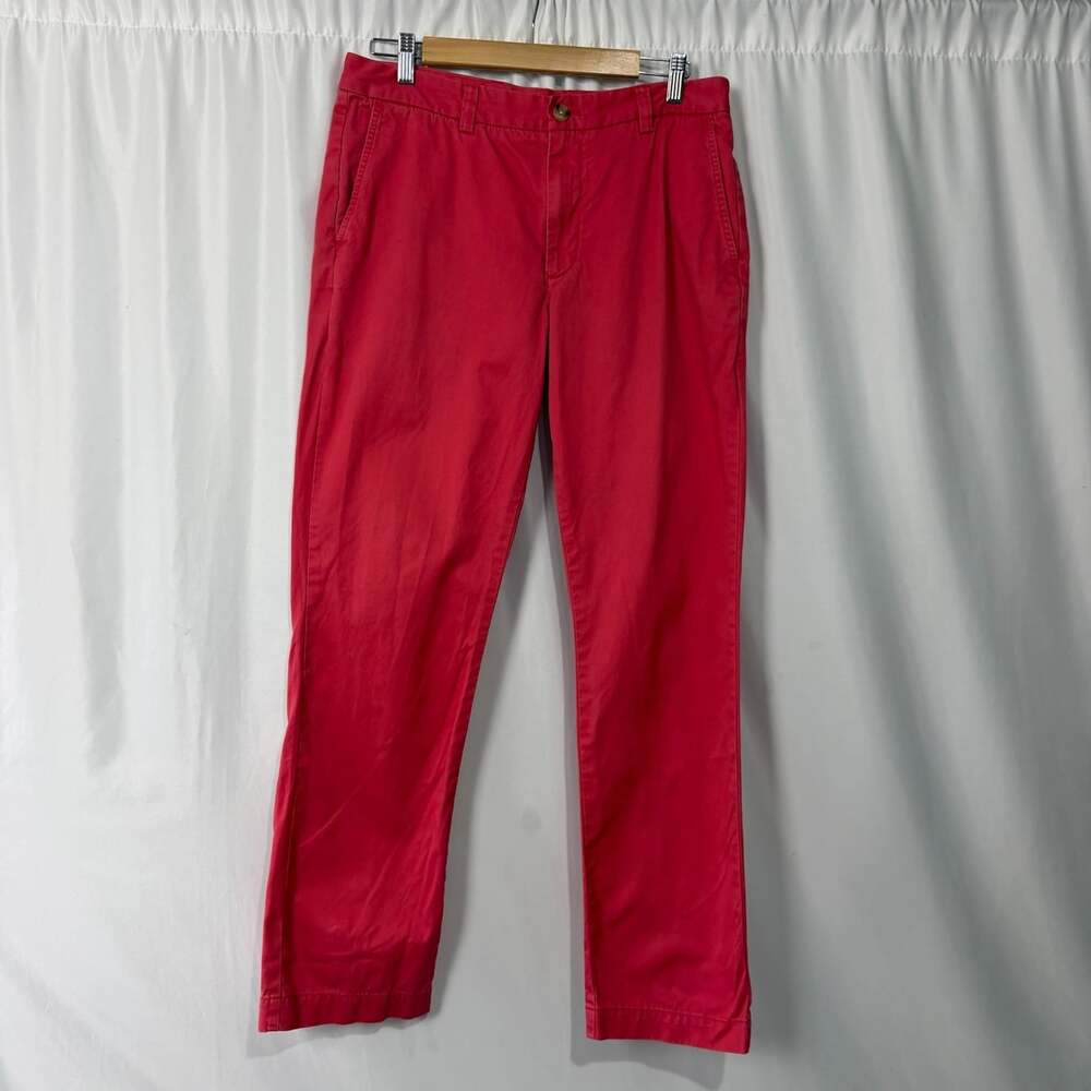Vineyard Vines Cotton Chino Golf Pants Mens 32x32 Pink Red